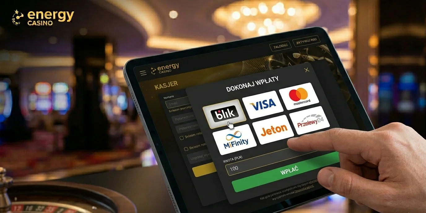 Cashier Energy Casino z BLIK-iem, Visa i Mastercard