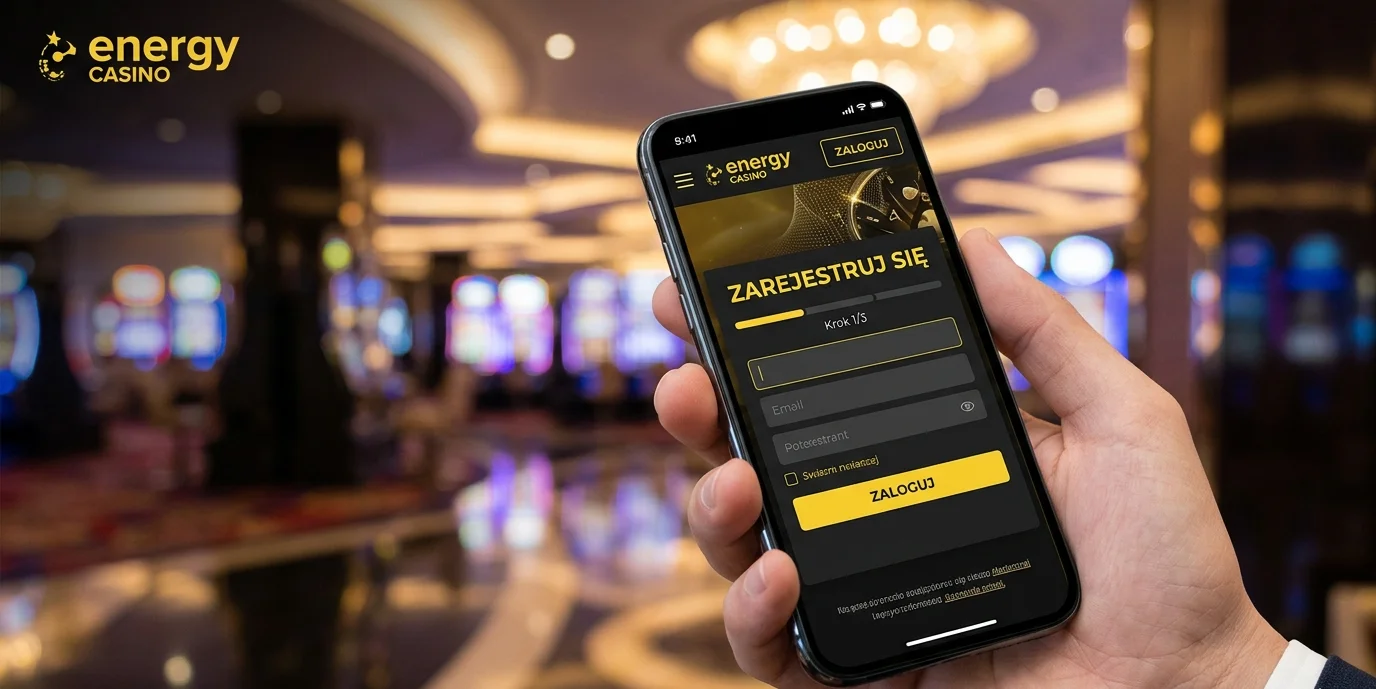 Energy Casino rejestracja — formularz tworzenia konta w aplikacji mobilnej