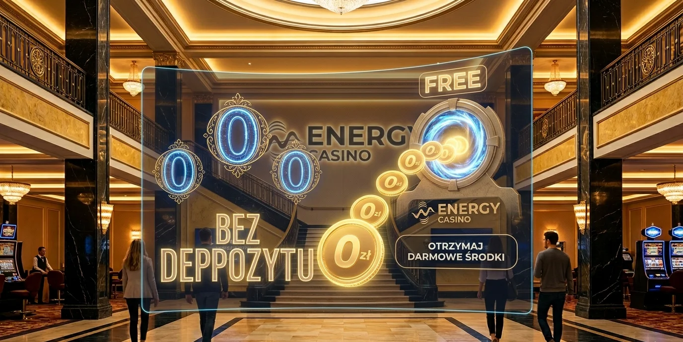 Bonus bez depozytu Energy Casino — wizualizacja darmowych środków
